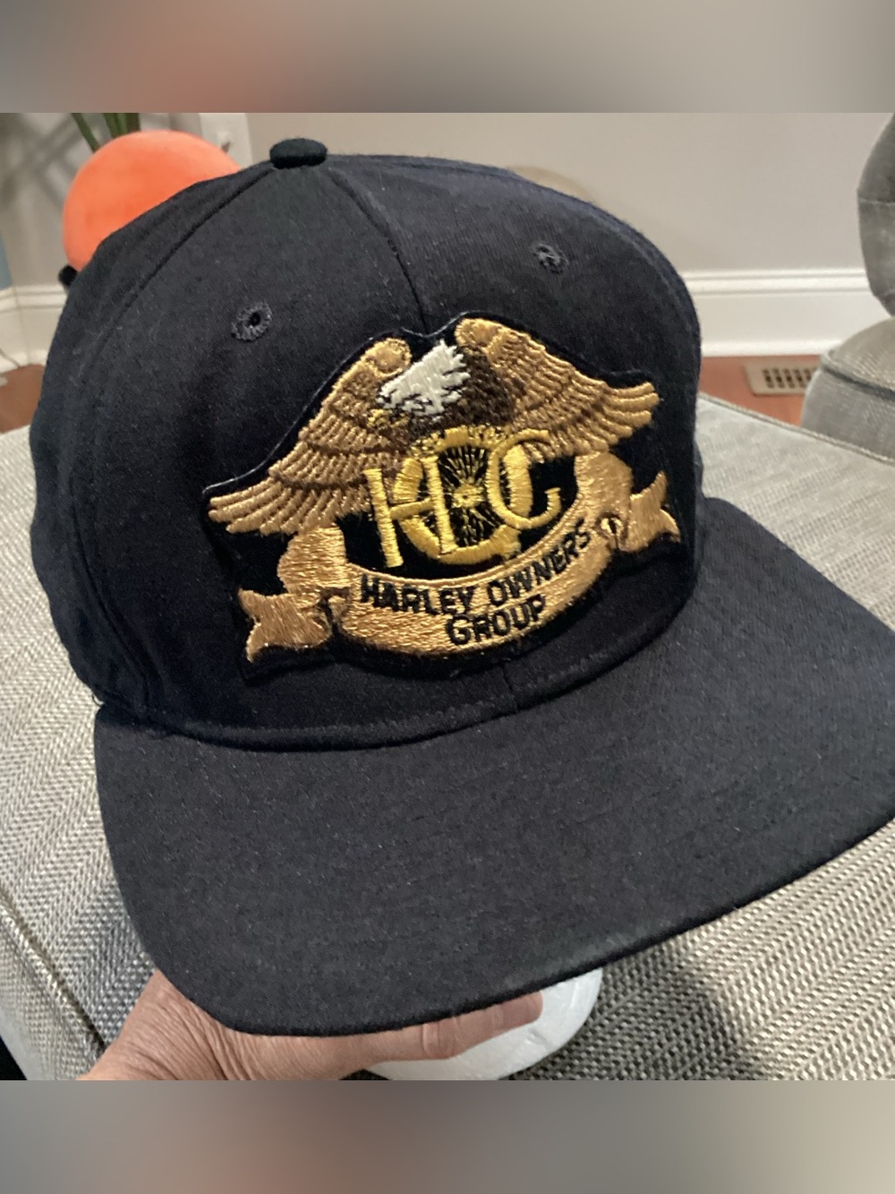Vintage HOG Harley Owners Group Hat Cap NEW ERA Wool Fitted Harley Davidson USA